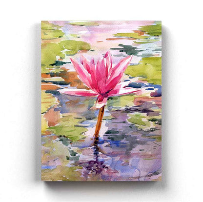 The Lotus Blooms - Nature Art Frame For Wall Decor- Funkydecors Xs / Canvas Posters Prints & Visual