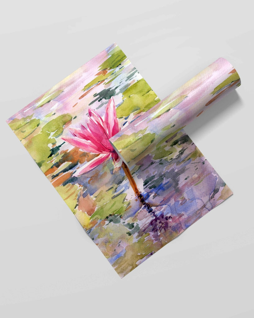 The Lotus Blooms - Nature Art Frame For Wall Decor- Funkydecors Xs / Roll Posters Prints &amp; Visual