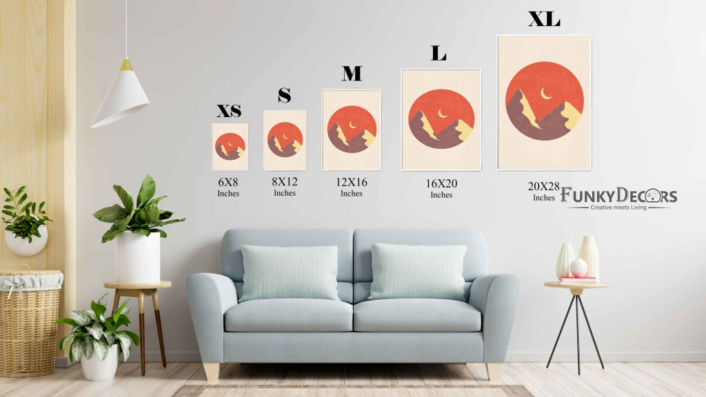 The Moon Art - Nature Frame For Wall Decor- Funkydecors Posters Prints & Visual Artwork