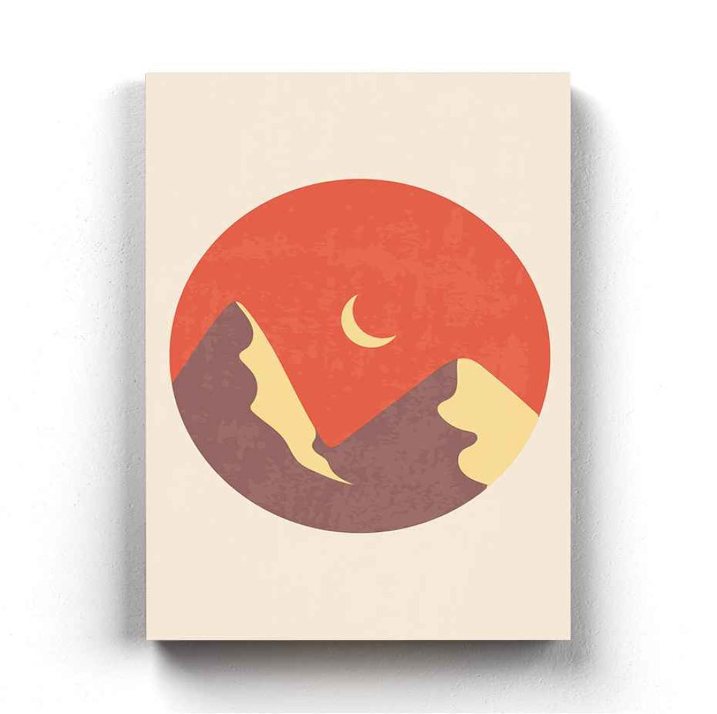 The Moon Art - Nature Frame For Wall Decor- Funkydecors Xs / Canvas Posters Prints & Visual Artwork