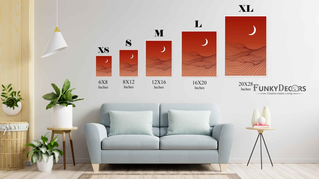 The Moon Magic - Minimal Art Frame For Wall Decor- Funkydecors Posters Prints &amp; Visual Artwork