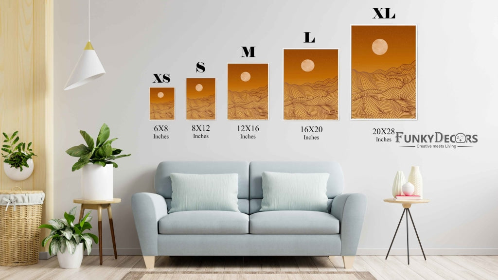 The Moon Magic - Minimal Art Frame For Wall Decor- Funkydecors Posters Prints & Visual Artwork