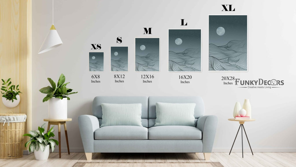 The Moon Magic - Minimal Art Frame For Wall Decor- Funkydecors Posters Prints & Visual Artwork