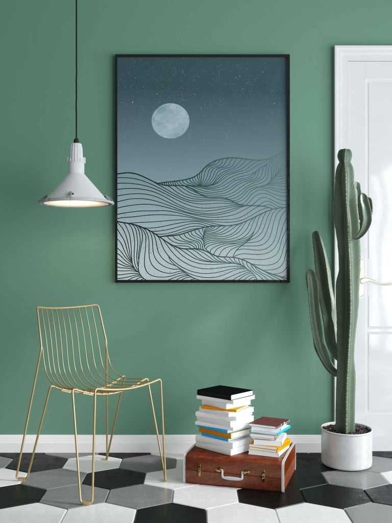 The Moon Magic - Minimal Art Frame For Wall Decor- Funkydecors Xs / Black Posters Prints &amp; Visual