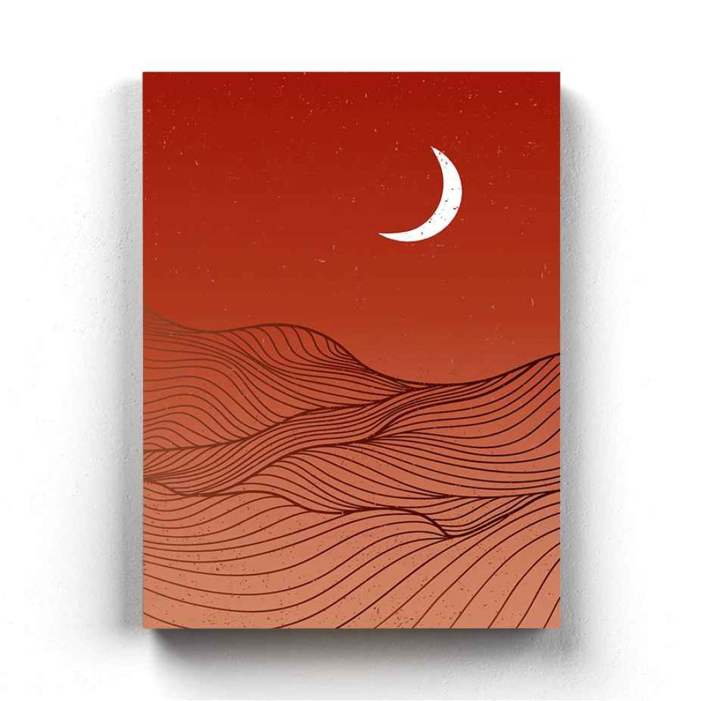 The Moon Magic - Minimal Art Frame For Wall Decor- Funkydecors Xs / Canvas Posters Prints & Visual