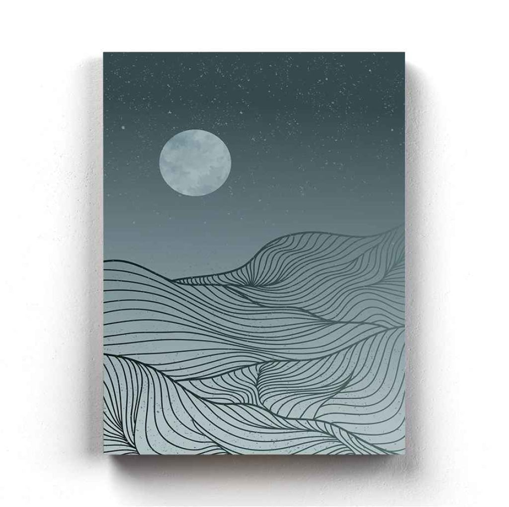 The Moon Magic - Minimal Art Frame For Wall Decor- Funkydecors Xs / Canvas Posters Prints & Visual