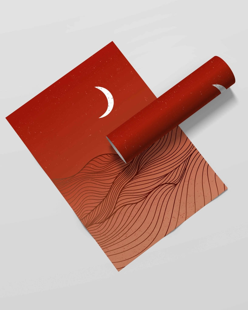 The Moon Magic - Minimal Art Frame For Wall Decor- Funkydecors Xs / Roll Posters Prints &amp; Visual