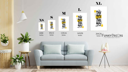 The More You Learn Earn - Motivation Quotes Art Frame For Wall Decor- Funkydecors Posters Prints &