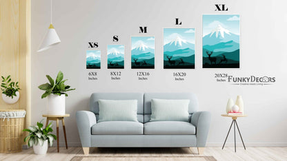 The Mountain Shades - Animal Art Frame For Wall Decor- Funkydecors Posters Prints & Visual Artwork