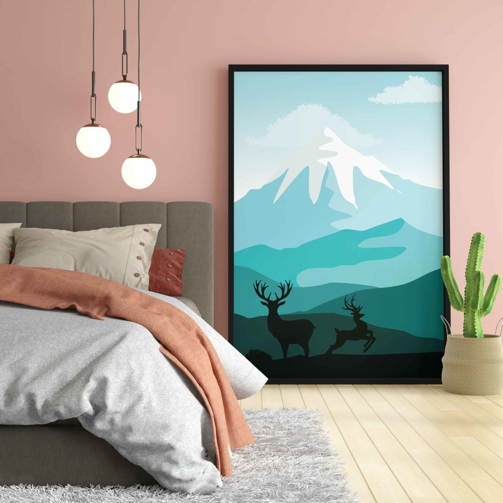 The Mountain Shades - Animal Art Frame For Wall Decor- Funkydecors Xs / Black Posters Prints &amp;