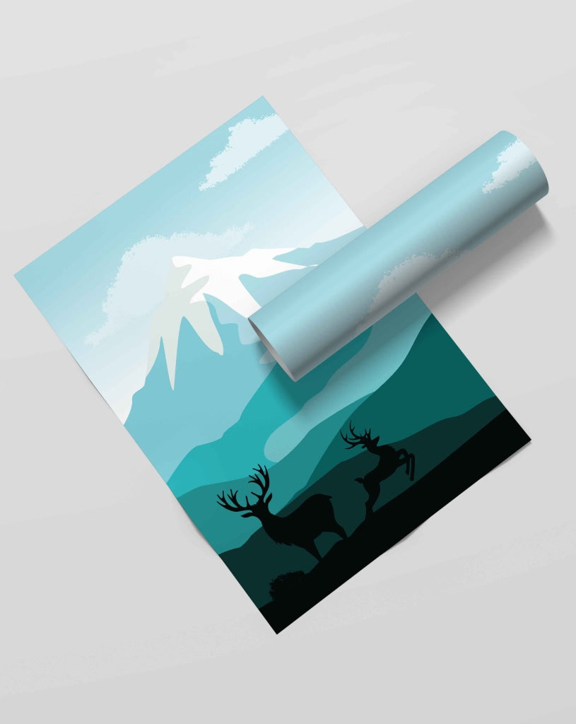 The Mountain Shades - Animal Art Frame For Wall Decor- Funkydecors Xs / Roll Posters Prints &amp; Visual