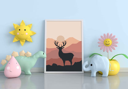 The Mountain Shades - Animal Art Frame For Wall Decor- Funkydecors Xs / White Posters Prints &