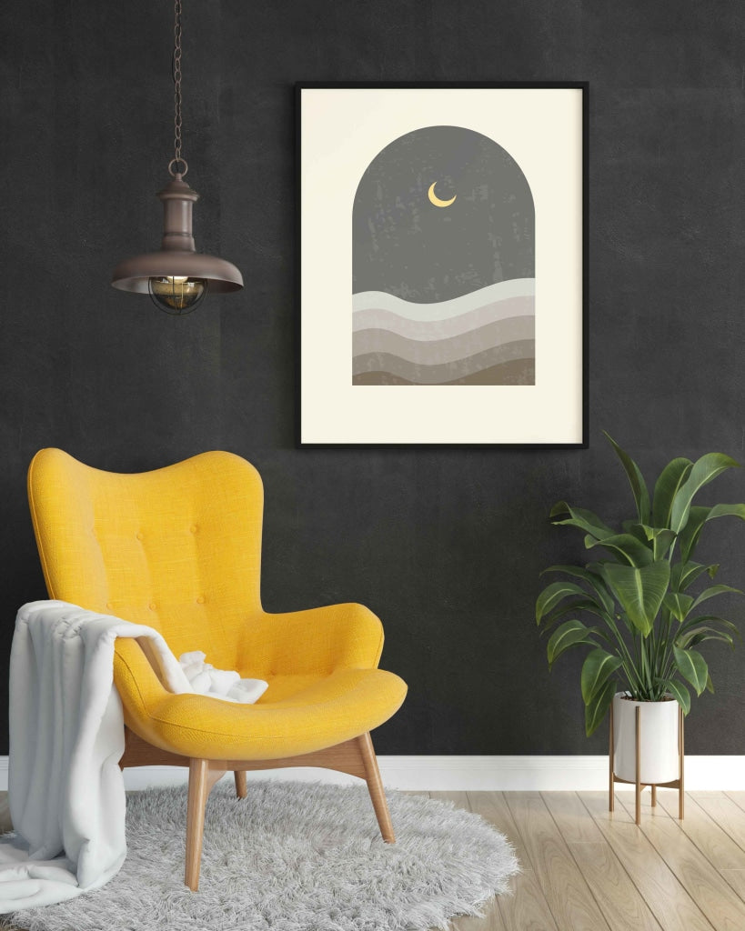 The Night Mode - Abstract Art Frame For Wall Decor- Funkydecors Xs / Black Posters Prints &amp; Visual