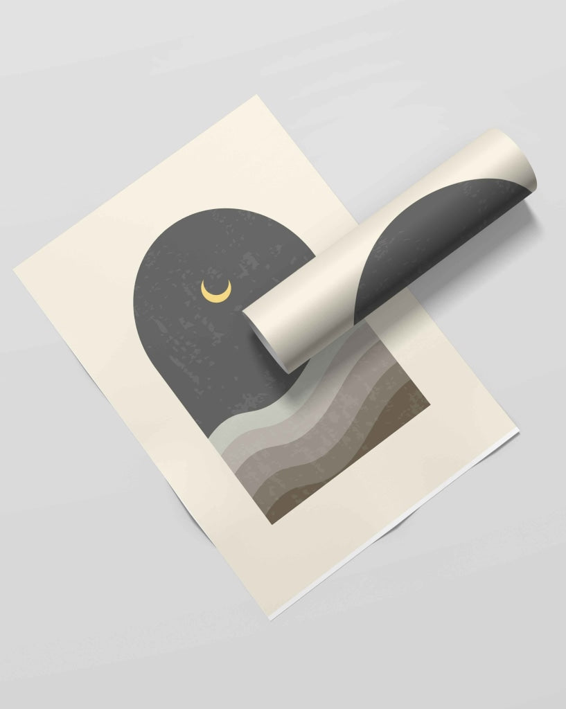 The Night Mode - Abstract Art Frame For Wall Decor- Funkydecors Xs / Roll Posters Prints &amp; Visual
