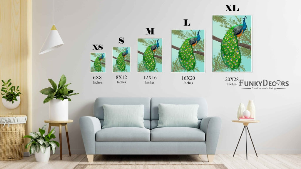 The Peacock Spring - Animal Art Frame For Wall Decor- Funkydecors Posters Prints & Visual Artwork