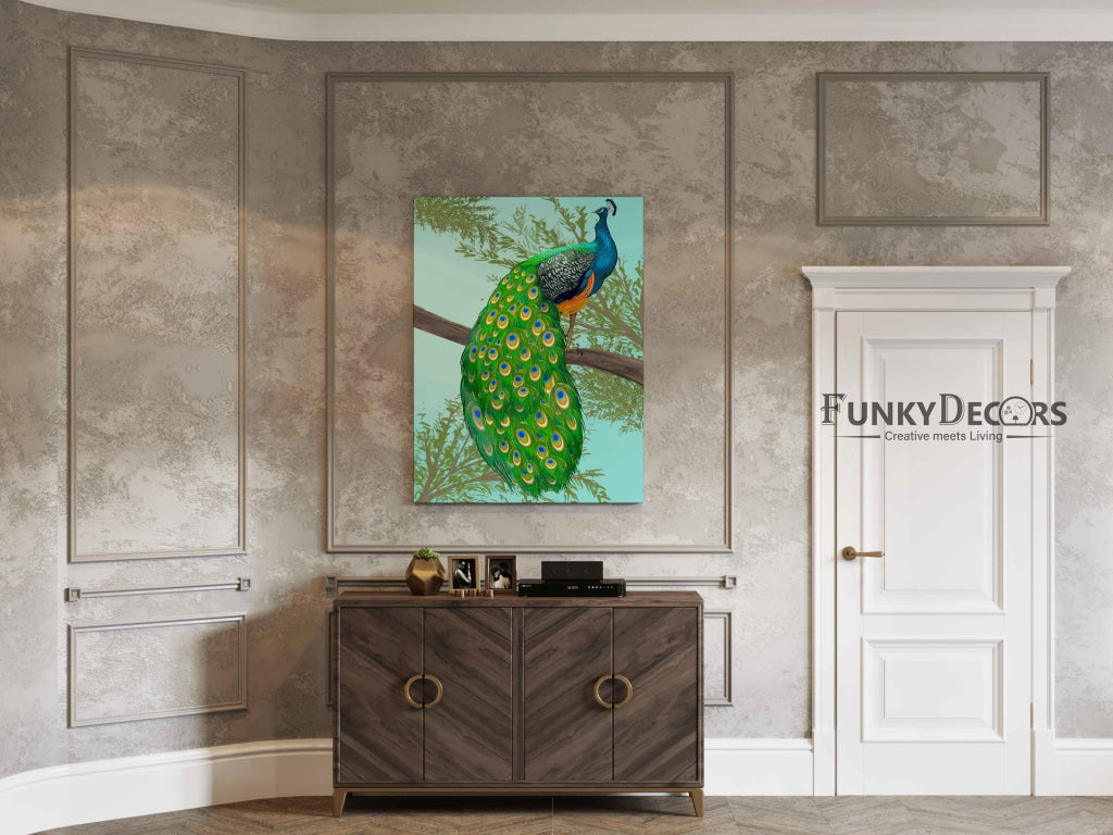 The Peacock Spring - Animal Art Frame For Wall Decor- Funkydecors Posters Prints & Visual Artwork