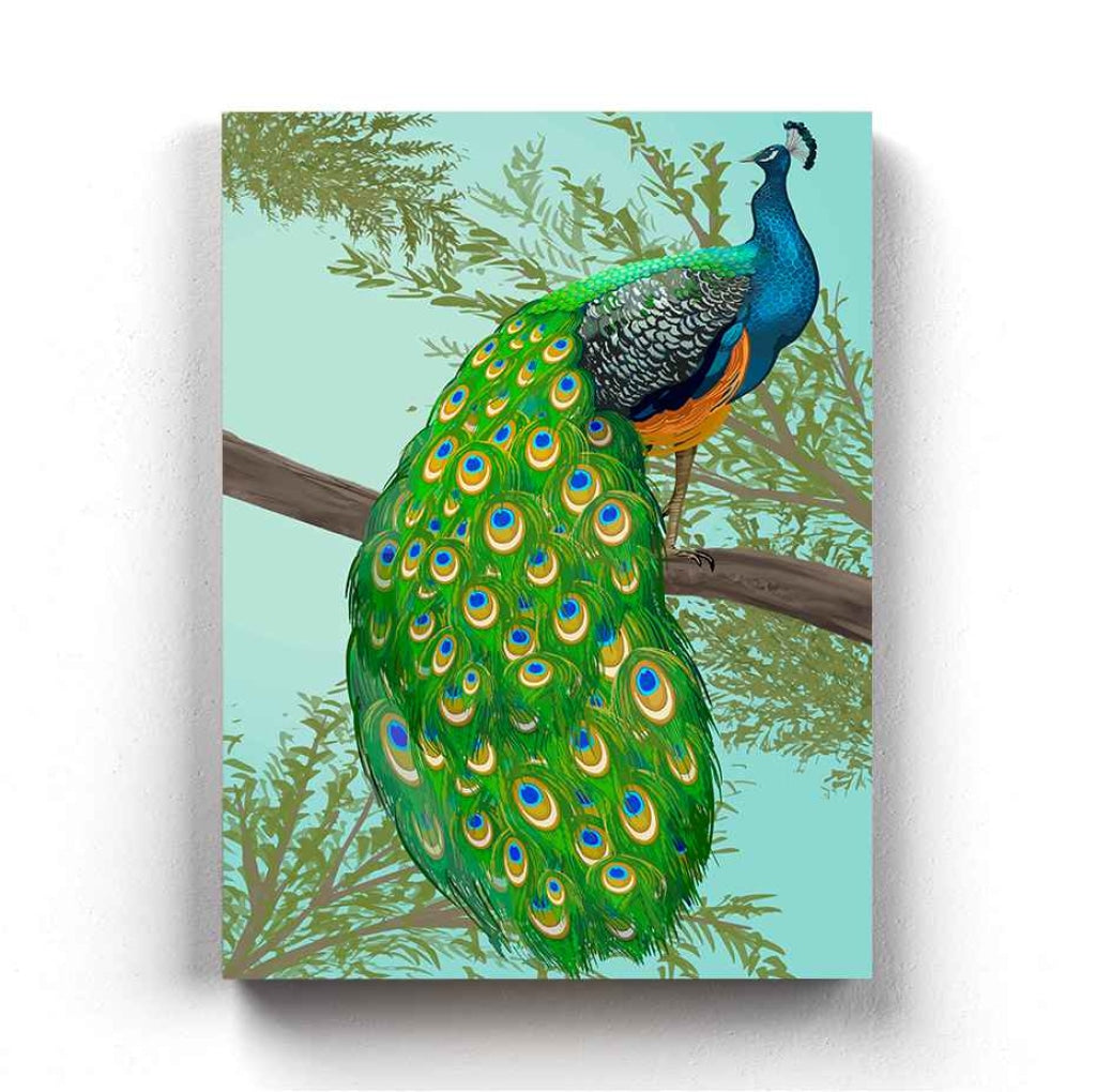 The Peacock Spring - Animal Art Frame For Wall Decor- Funkydecors Xs / Canvas Posters Prints &amp;
