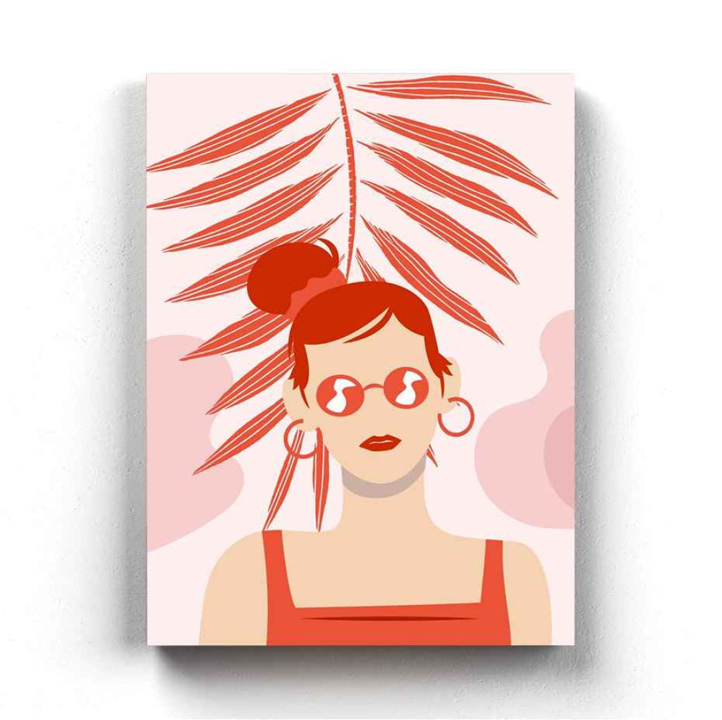 The Red Art - Women Portrait Frame For Wall Decor- Funkydecors Xs / Canvas Posters Prints & Visual