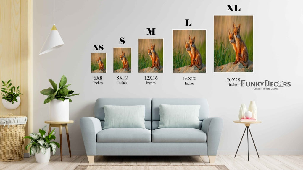 The Red Fox - Animal Art Frame For Wall Decor- Funkydecors Posters Prints & Visual Artwork