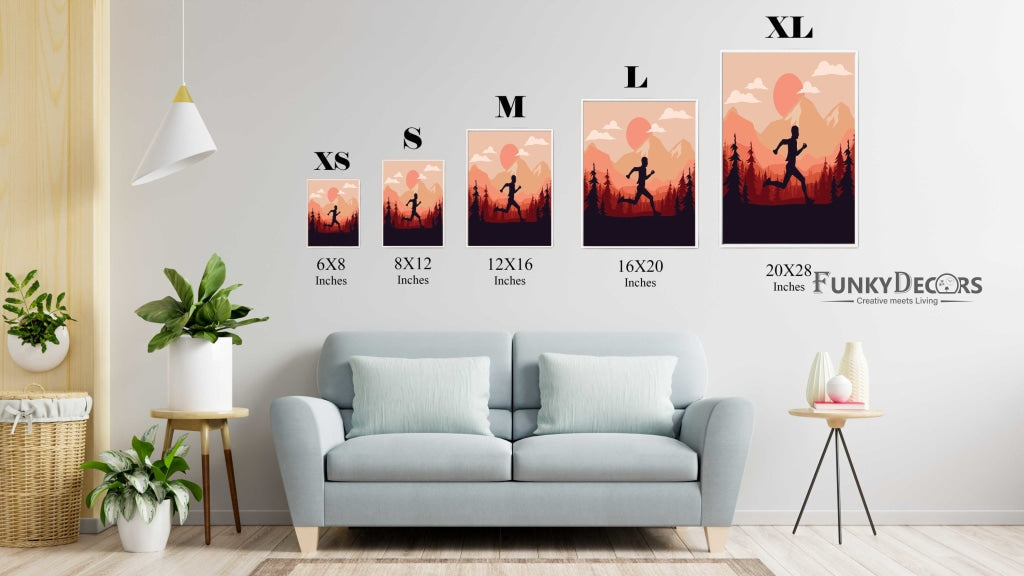 The Runner - Sports Art Frame For Wall Decor- Funkydecors Posters Prints &amp; Visual Artwork