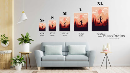The Runner - Sports Art Frame For Wall Decor- Funkydecors Posters Prints & Visual Artwork