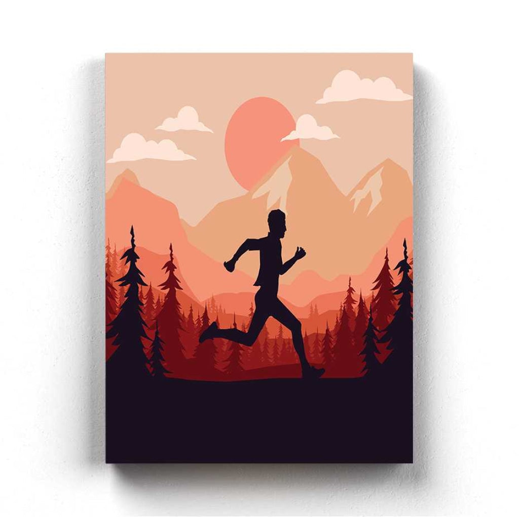 The Runner - Sports Art Frame For Wall Decor- Funkydecors Xs / Canvas Posters Prints &amp; Visual