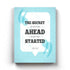 The Secret Of Getting Ahead Is Started - Motivation Quotes Art Frame For Wall Decor- Funkydecors Xs
