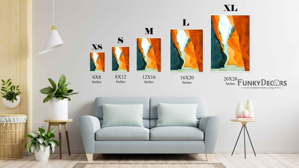 The Shade Of Fire - Abstract Art Frame For Wall Decor- Funkydecors Posters Prints & Visual Artwork