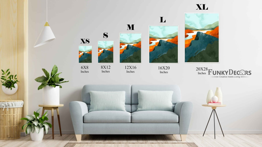 The Shade Of Fire - Abstract Art Frame For Wall Decor- Funkydecors Posters Prints & Visual Artwork