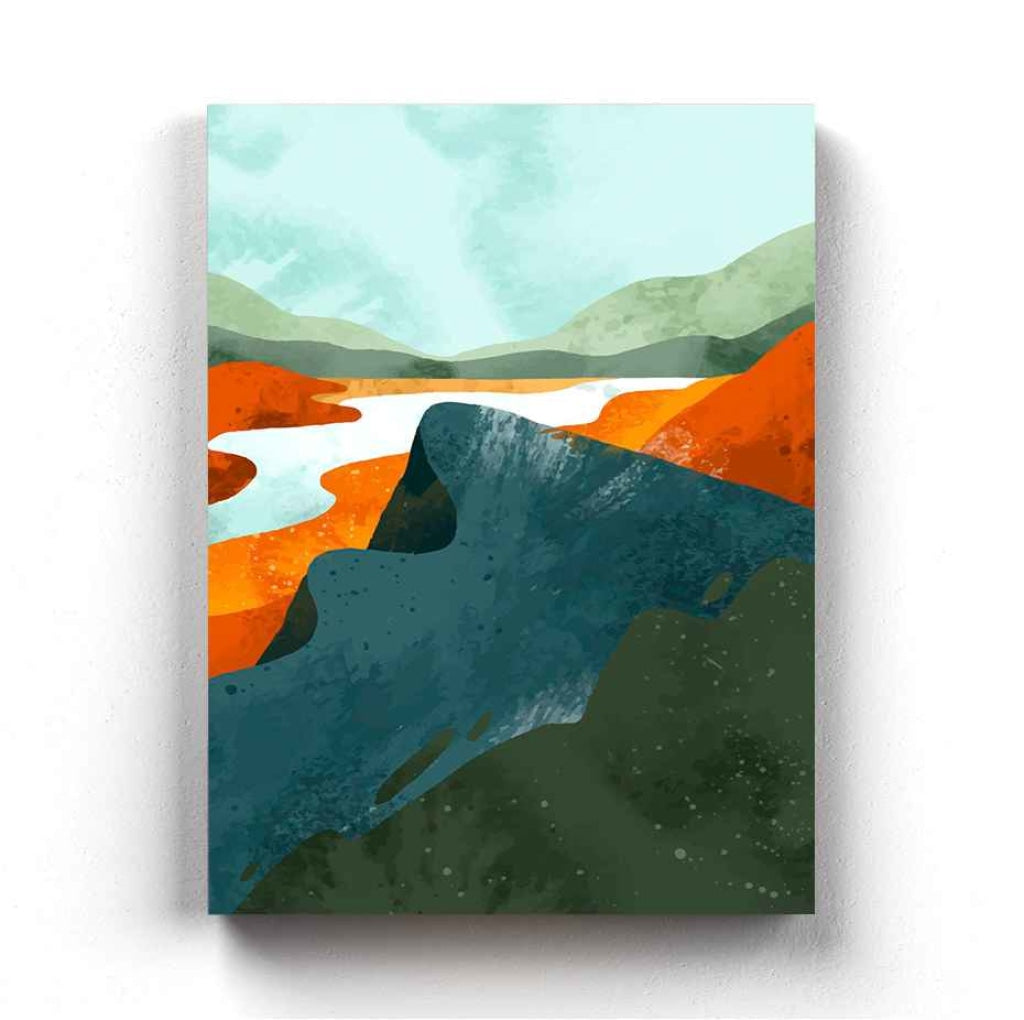 The Shade Of Fire - Abstract Art Frame For Wall Decor- Funkydecors Xs / Canvas Posters Prints &