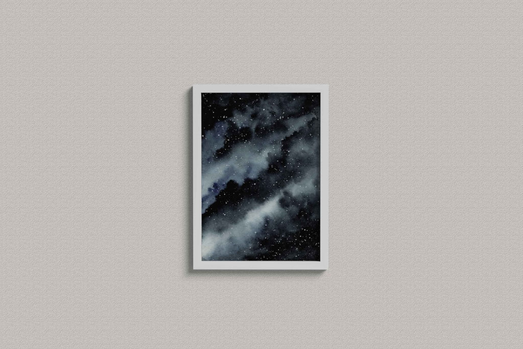 The Smoky Clouds - Nature Art Frame For Wall Decor- Funkydecors Xs / White Posters Prints &amp; Visual