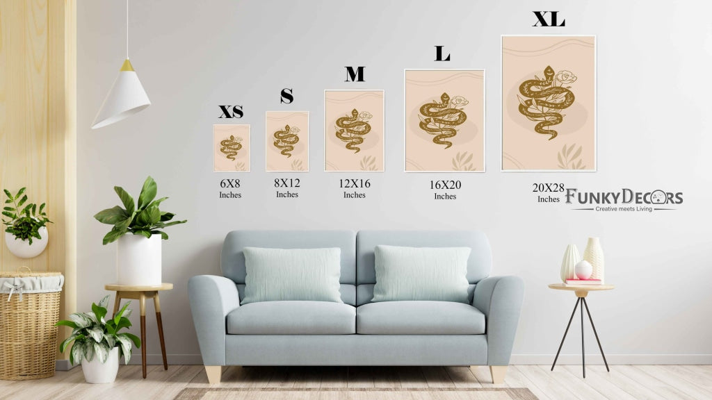 The Snake - Minimal Art Frame For Wall Decor- Funkydecors Posters Prints & Visual Artwork