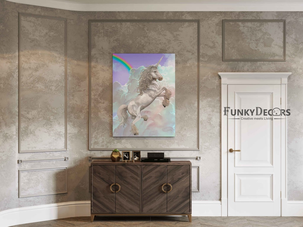The Sparkling Unicorn - Animal Art Frame For Wall Decor- Funkydecors Posters Prints & Visual Artwork
