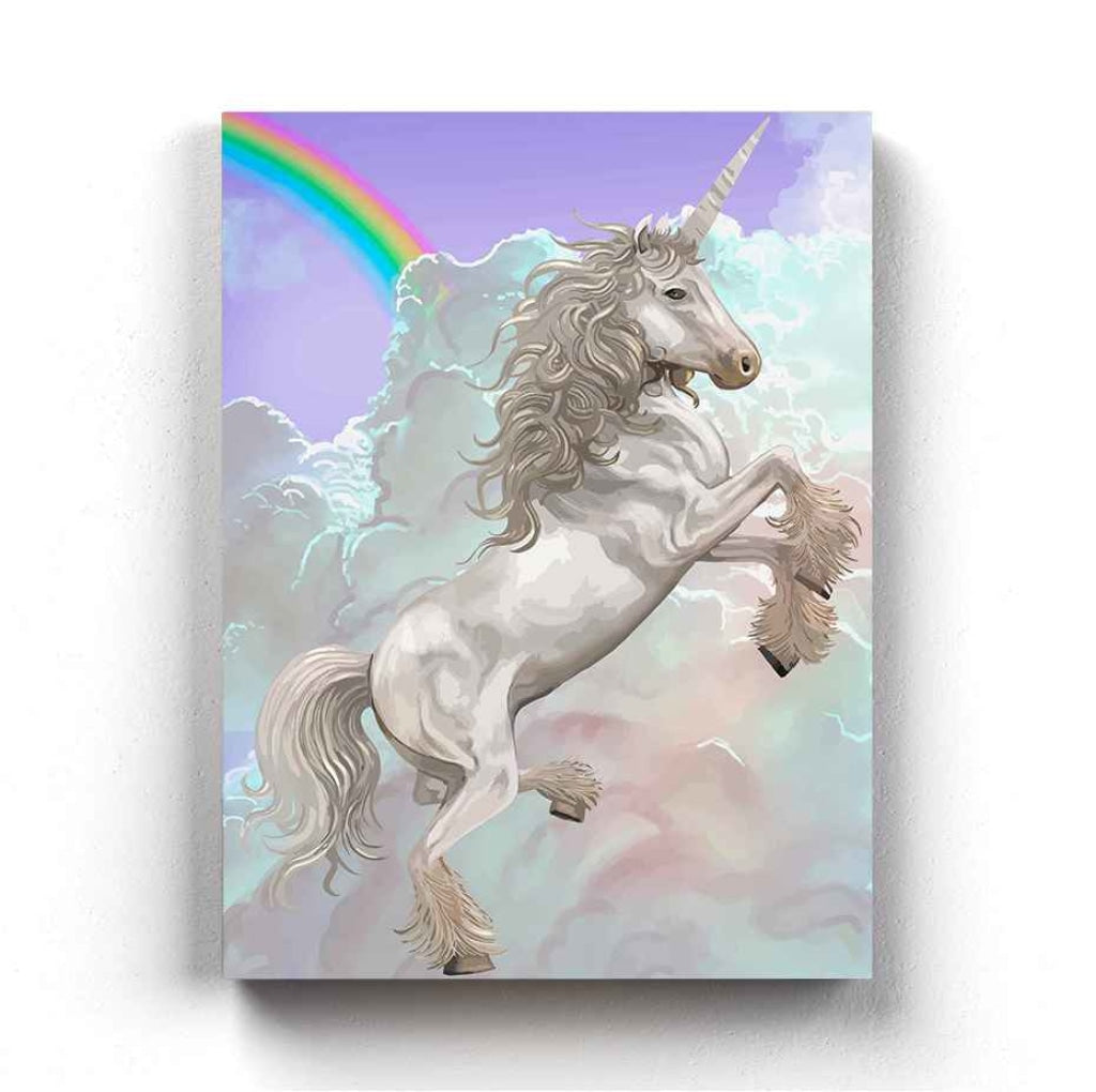 The Sparkling Unicorn - Animal Art Frame For Wall Decor- Funkydecors Xs / Canvas Posters Prints &