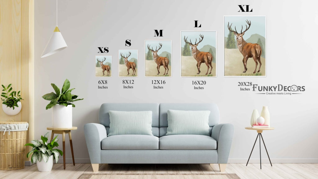 The Spooky Horns - Animal Art Frame For Wall Decor- Funkydecors Posters Prints & Visual Artwork