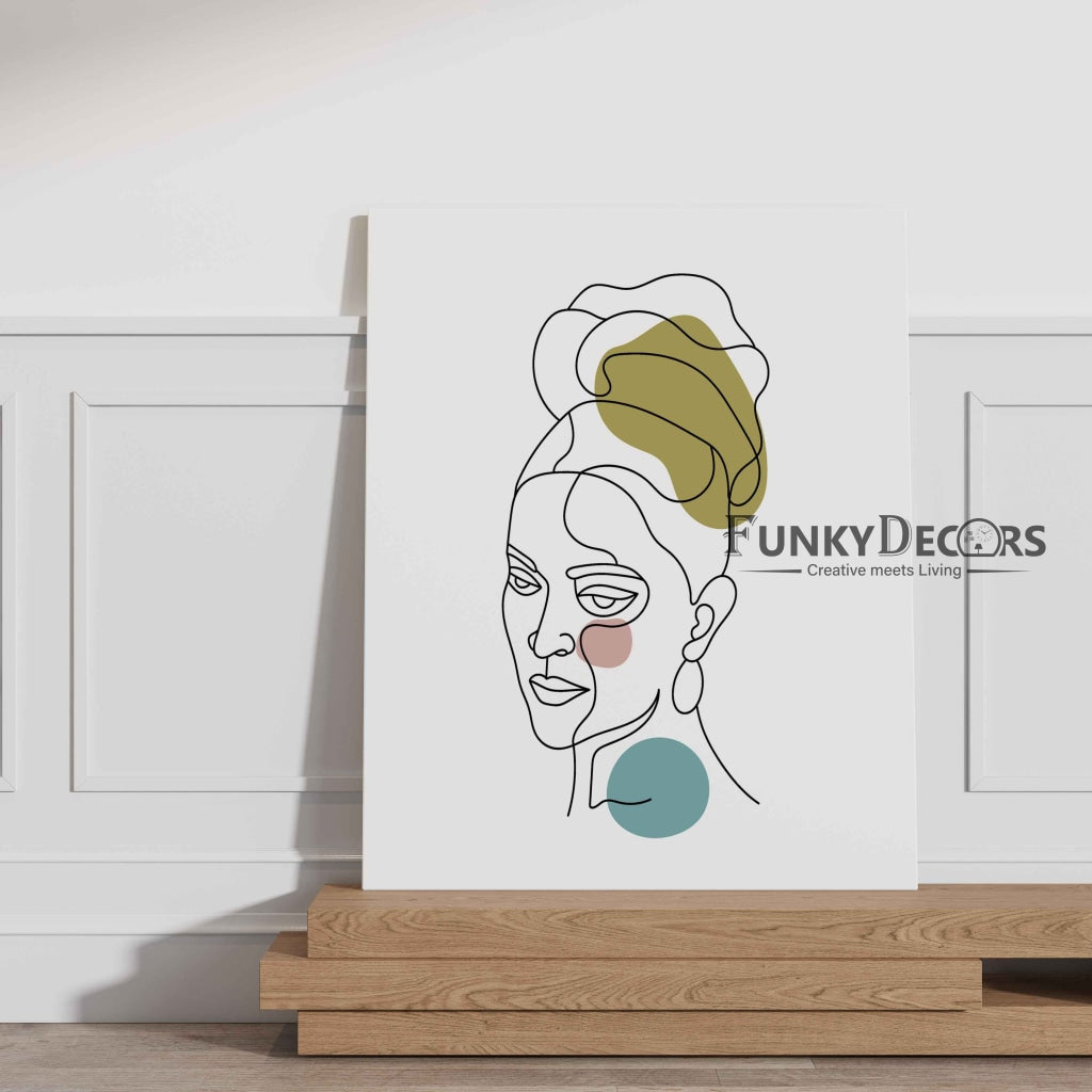 The Story Of Line Art - Women Portrait Frame For Wall Decor- Funkydecors Posters Prints & Visual