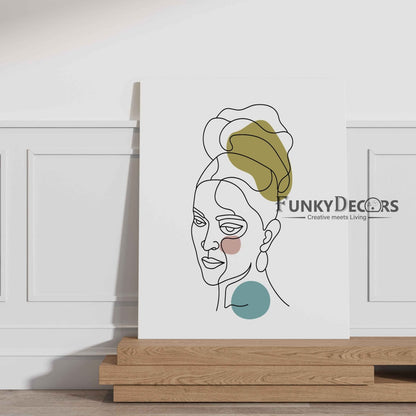 The Story Of Line Art - Women Portrait Frame For Wall Decor- Funkydecors Posters Prints & Visual