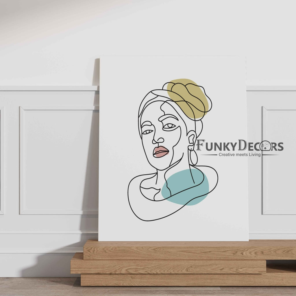 The Story Of Line Art - Women Portrait Frame For Wall Decor- Funkydecors Posters Prints &amp; Visual