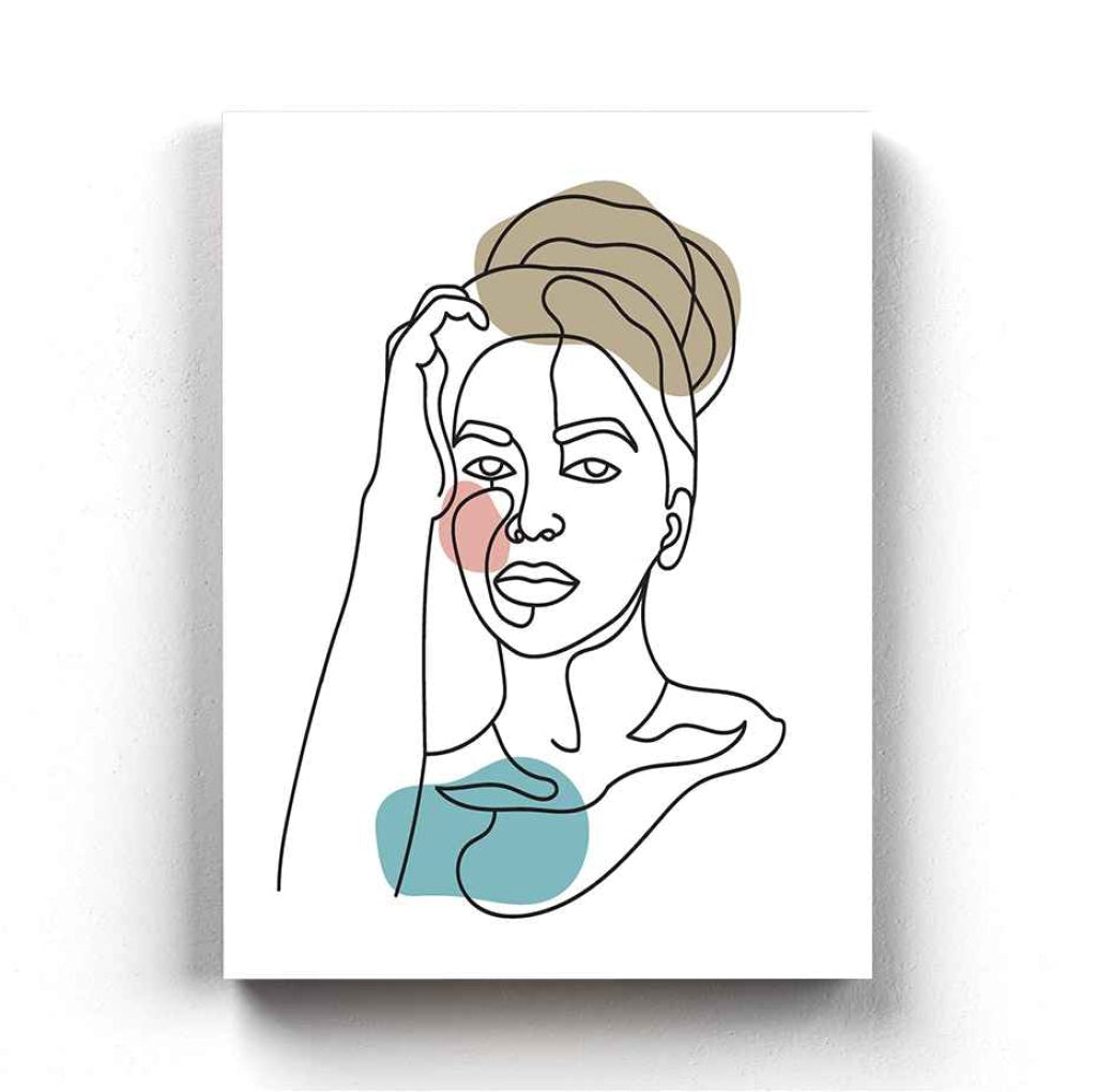 The Story Of Line Art - Women Portrait Frame For Wall Decor- Funkydecors Xs / Canvas Posters Prints