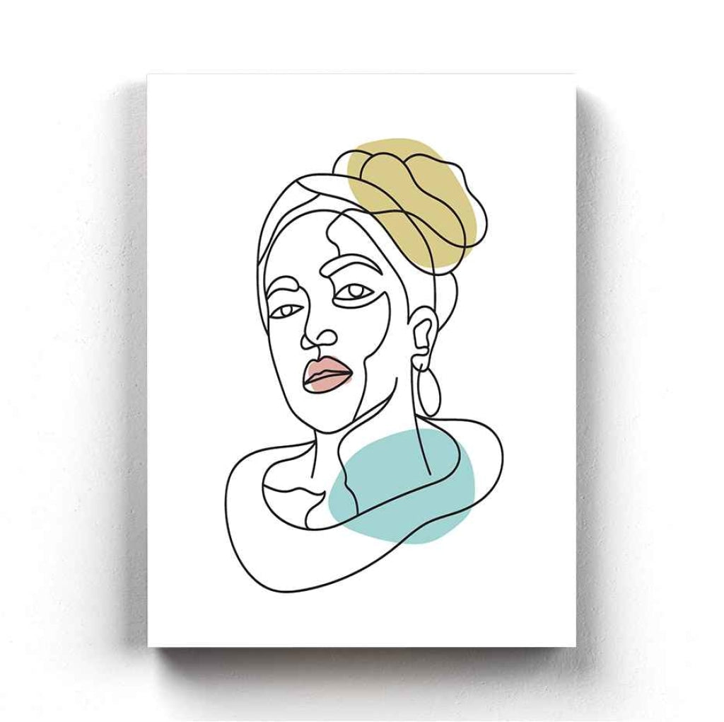The Story Of Line Art - Women Portrait Frame For Wall Decor- Funkydecors Xs / Canvas Posters Prints