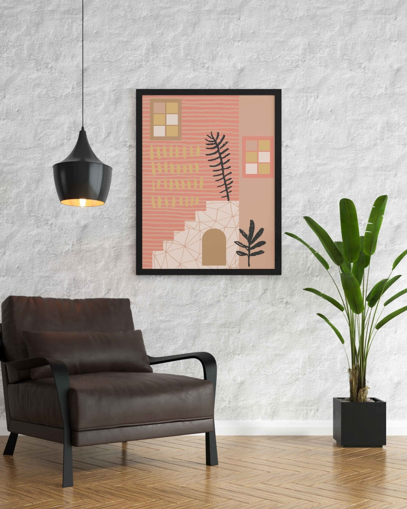 The Stroke - Abstract Art Frame For Wall Decor- Funkydecors Xs / Black Posters Prints &amp; Visual