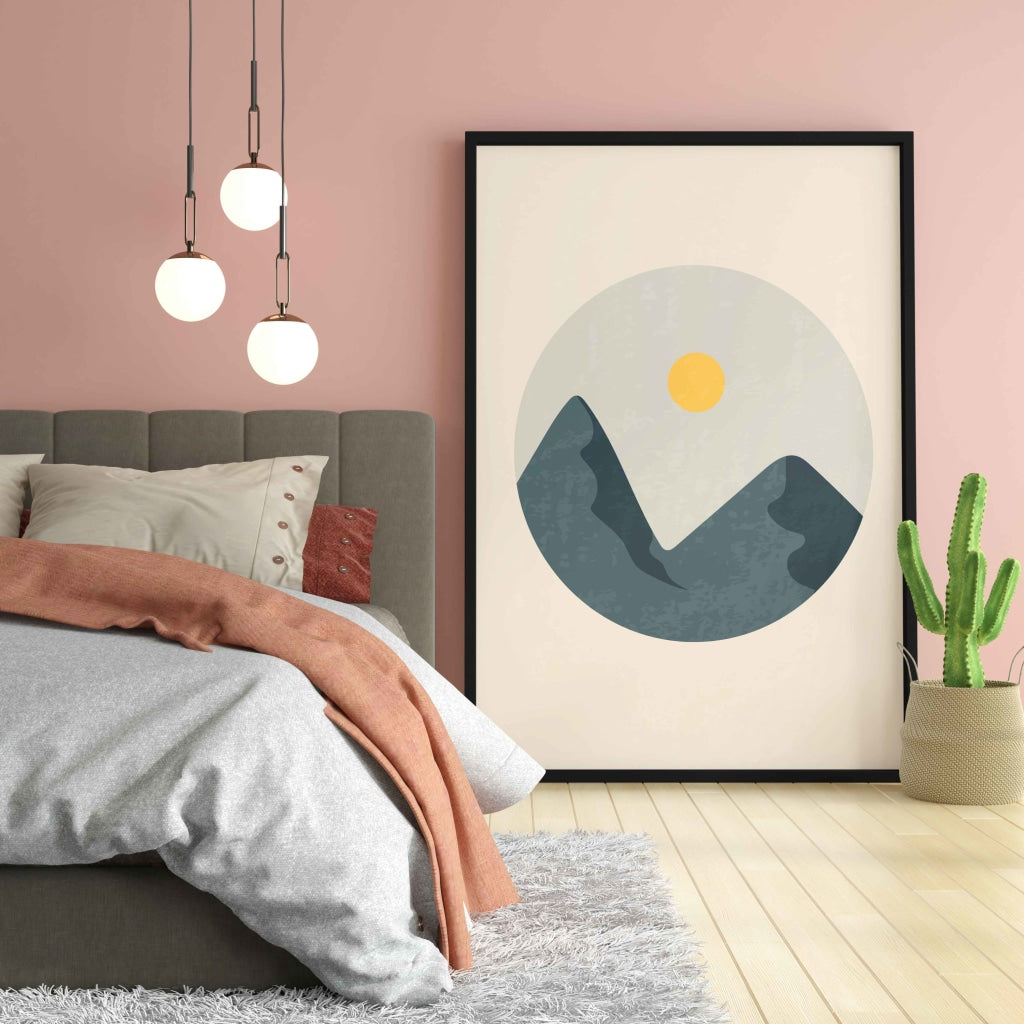The Sun Art - Nature Frame For Wall Decor- Funkydecors Xs / Black Posters Prints &amp; Visual Artwork