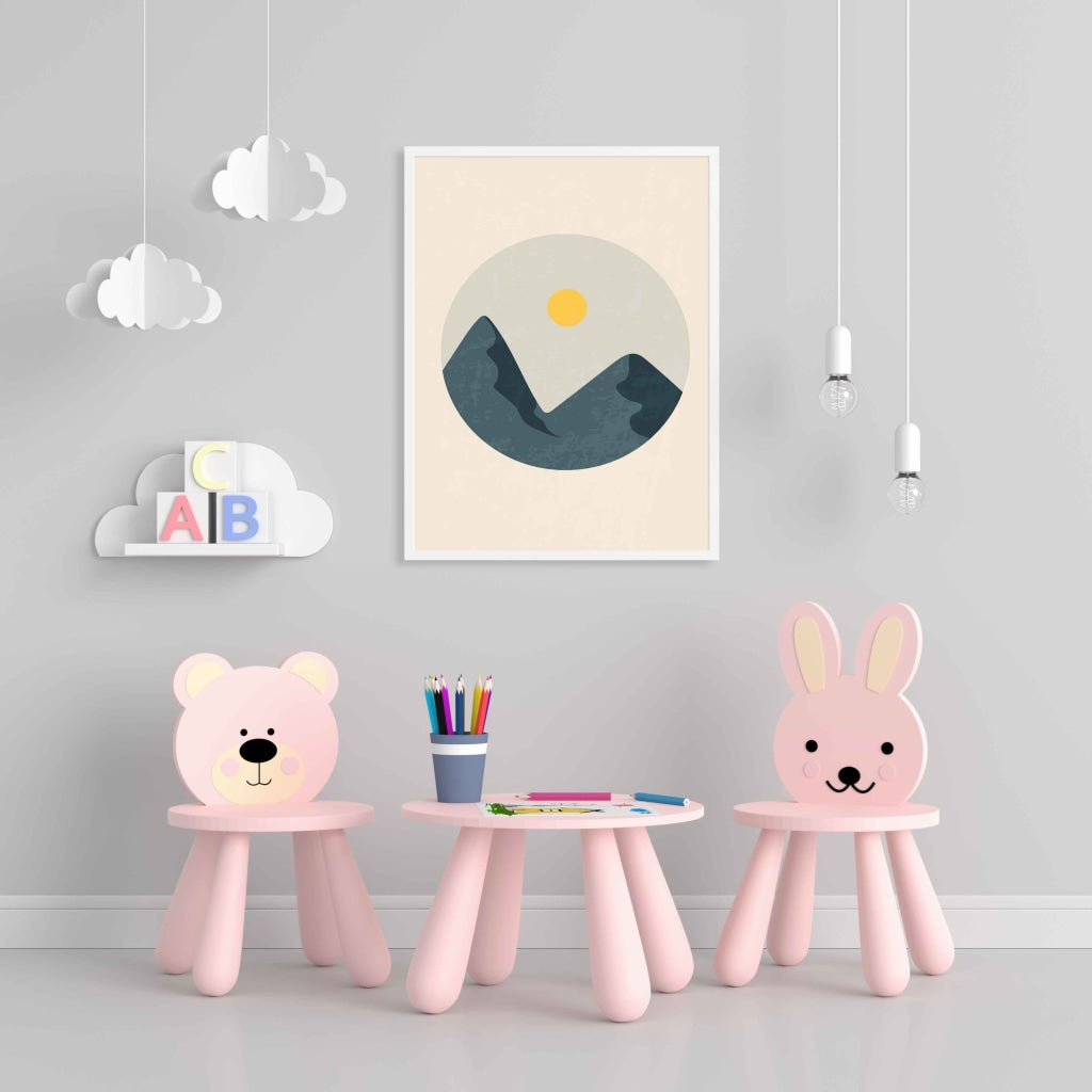 The Sun Art - Nature Frame For Wall Decor- Funkydecors Xs / White Posters Prints &amp; Visual Artwork