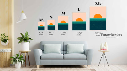 The Sunrise Mode - Abstract Art Frame For Wall Decor- Funkydecors Posters Prints & Visual Artwork