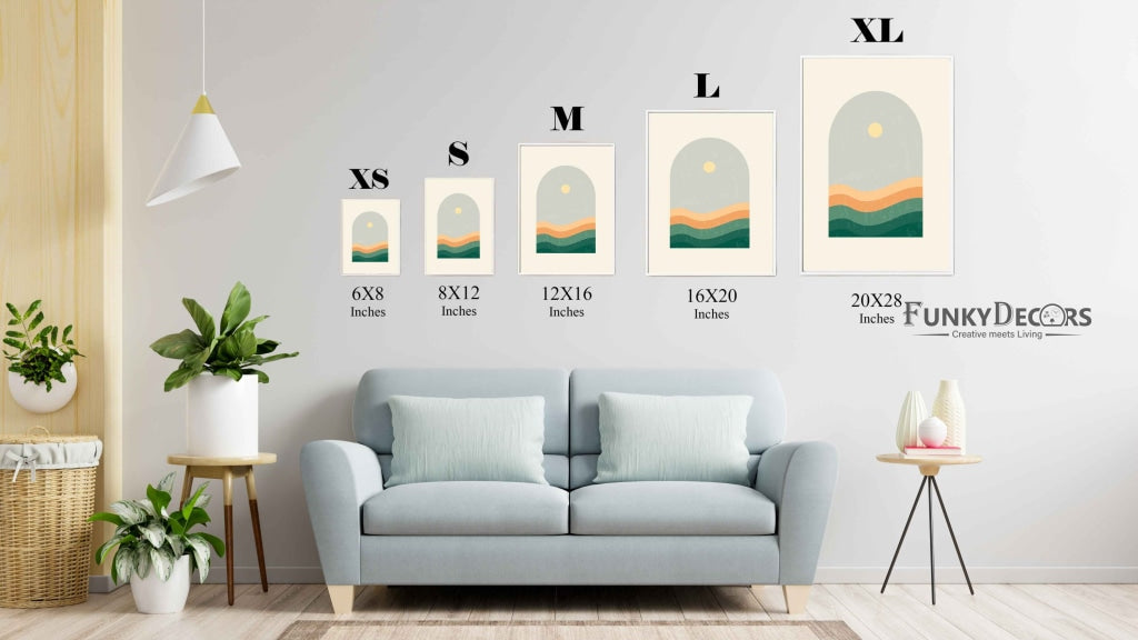 The Sunset Mode - Abstract Art Frame For Wall Decor- Funkydecors Posters Prints & Visual Artwork