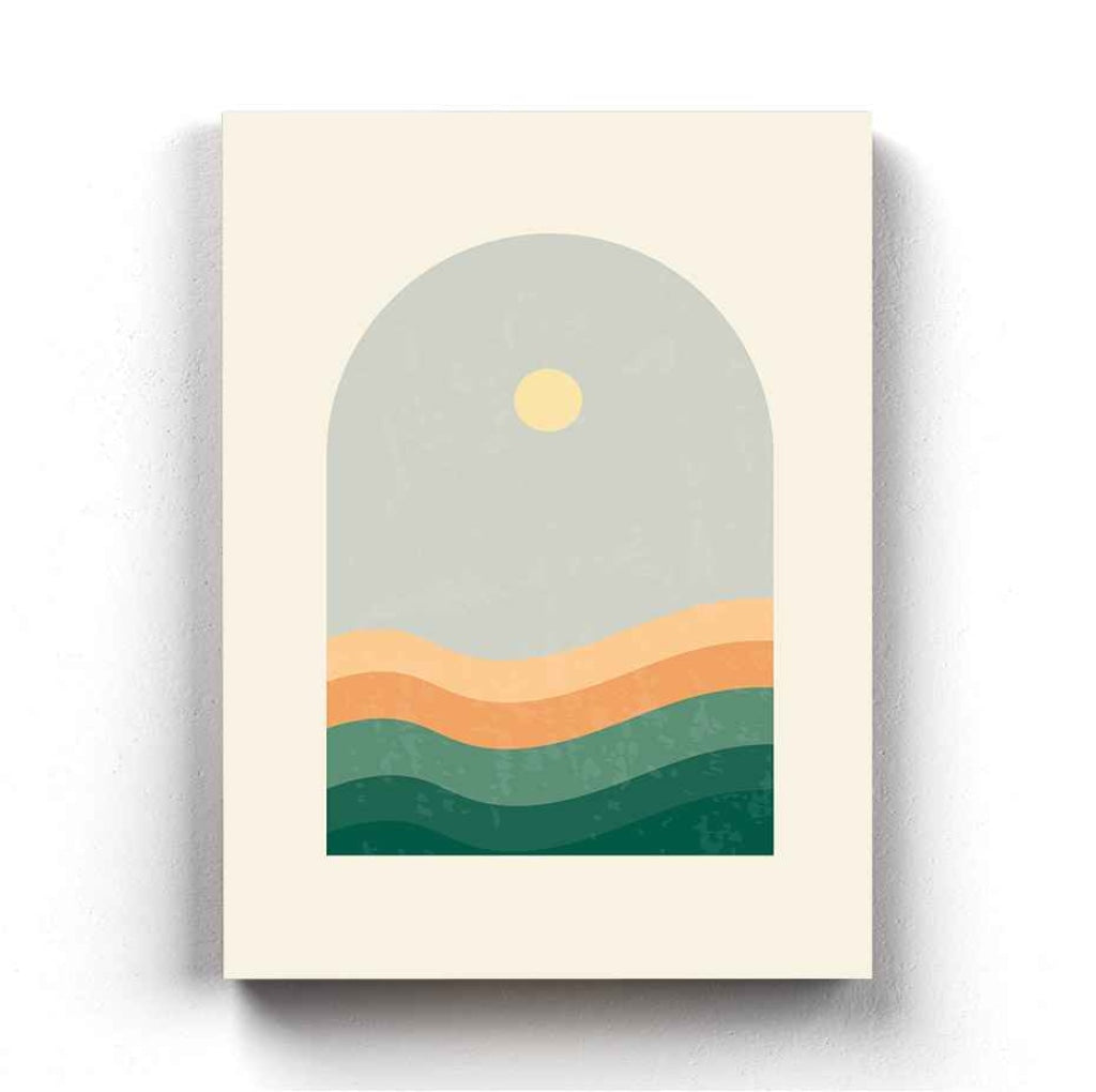 The Sunset Mode - Abstract Art Frame For Wall Decor- Funkydecors Xs / Canvas Posters Prints & Visual