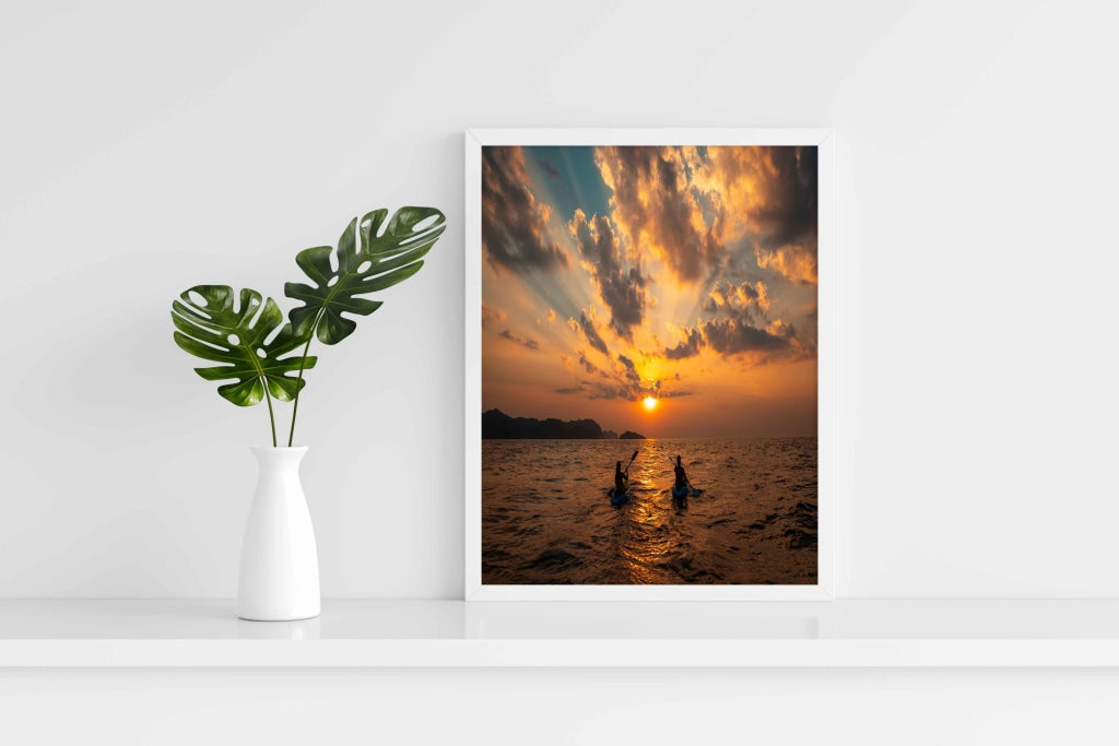 The Sunset Point - Love Art Frame For Wall Decor- Funkydecors Xs / White Posters Prints &amp; Visual