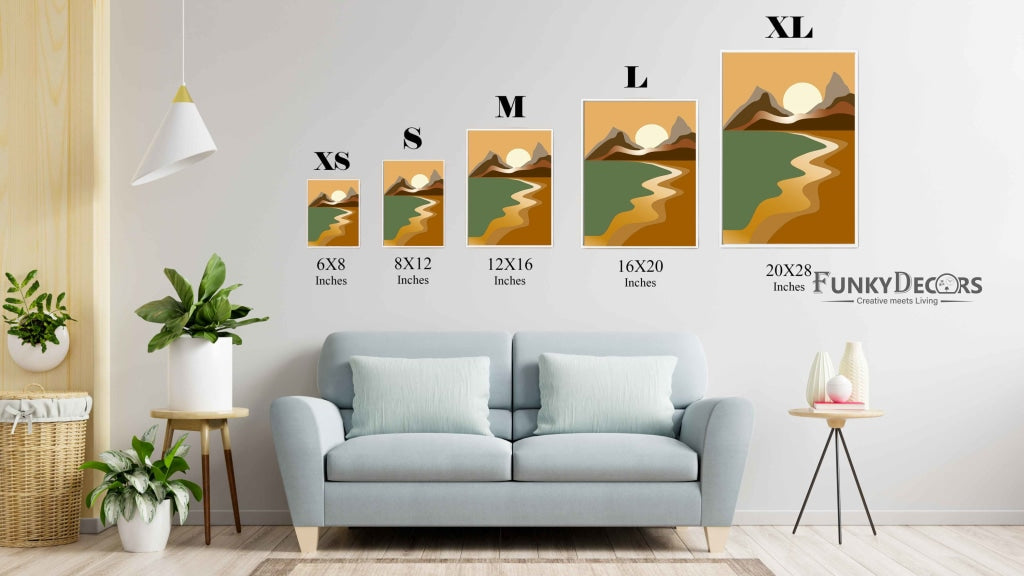 The Sunset Route - Abstract Art Frame For Wall Decor- Funkydecors Posters Prints & Visual Artwork