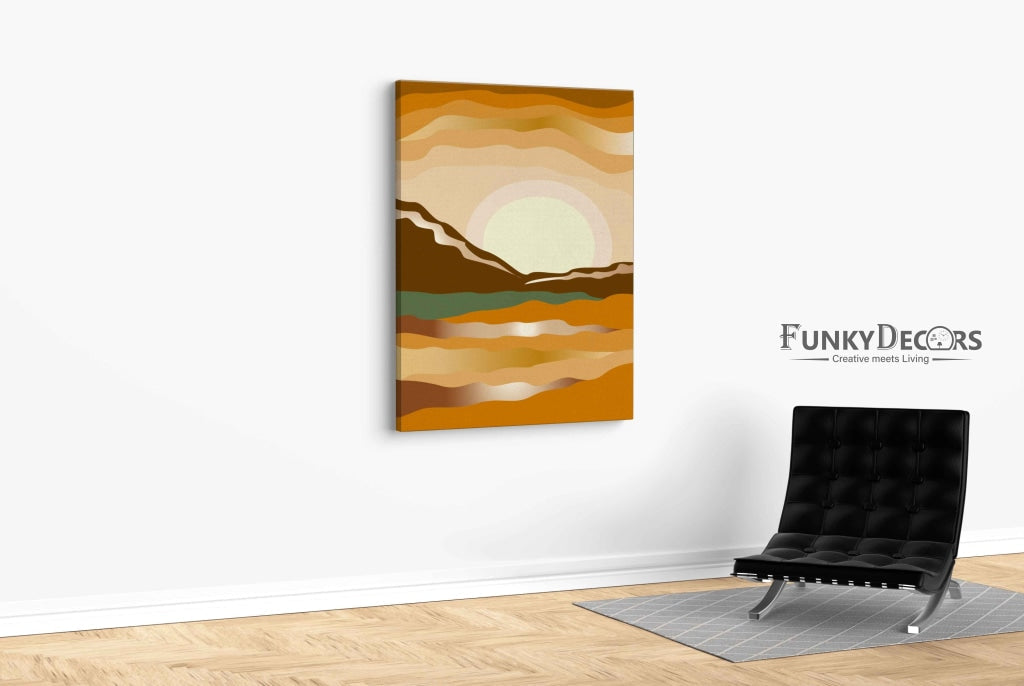 The Sunset Route - Abstract Art Frame For Wall Decor- Funkydecors Posters Prints & Visual Artwork