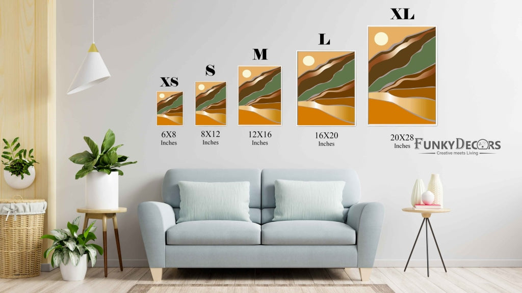 The Sunset Route - Abstract Art Frame For Wall Decor- Funkydecors Posters Prints & Visual Artwork
